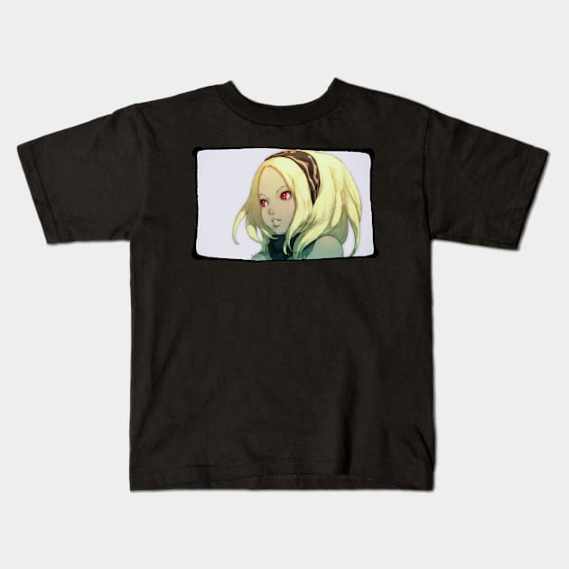 Gravity Rush - Kat Side Portrait Kids T-Shirt by Gekidami